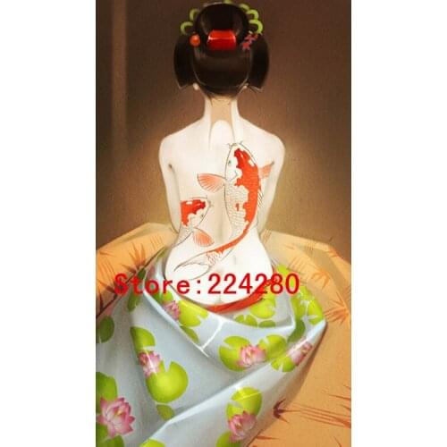 Needlework Back art kimono Ladies 14CT Handwork Counted For Embroidery,DIY Cross stitch kits,Art Cross-Stitching Home Decor