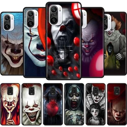 Silicone Case For Xiaomi Redmi Note 9s 7 8t 9 8 10 9a 9c 9t K40 Pro Soft Coque Phone Bumper Pennywise Clown Horror