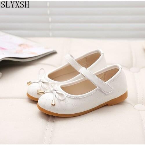 SLYXSH party girls shoes new fashion 2017 baby children kids girl princess leather red shoe spring autumn size 21~36