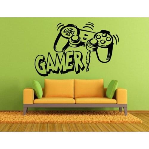 Vinyl Wall Decal Joystick Video Games Gamer Room Cool Art Vinyl Stickers For Boy Teen Bedroom Dorm Mural Z291