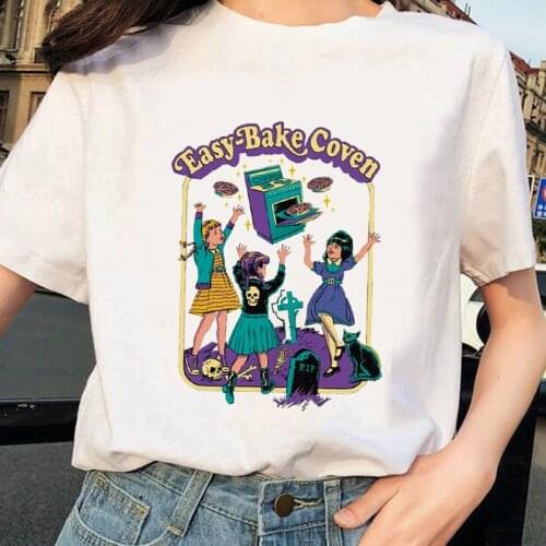 Female T-shirt Satan Alien Evil Grim Reaper T-shirt Female Horror Harvest T-shirt Harajuku Graphic Psychedelic T-shirt