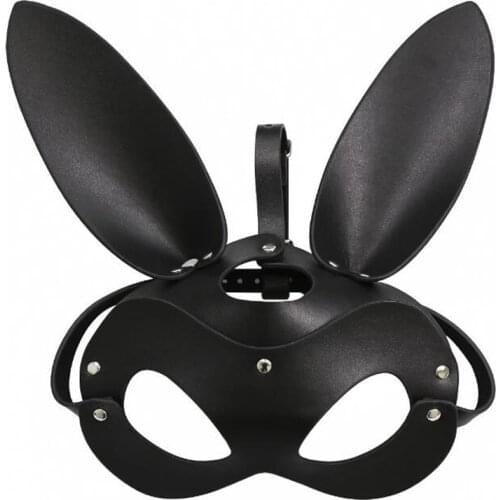 Women Vintage New Vintage Good Hair Cosplay Catwalk Rivet Leather Head Mask Rabbit Retro Party Head Jewelry Costume Accessory