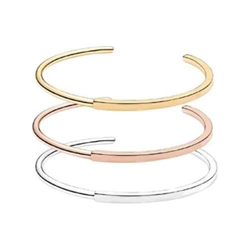 2021 Fall New S925 Sterling Silver Rose Gold Signature ID Bracelet For WomenLadies Fine Jewelry, Romantic Gift for Girlfriend