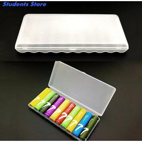 1pcs Portable Plastic Battery Case Cover Holder Storage Box For 10pcs AAA Batteries Storage Case For 10pcs AAA Battery
