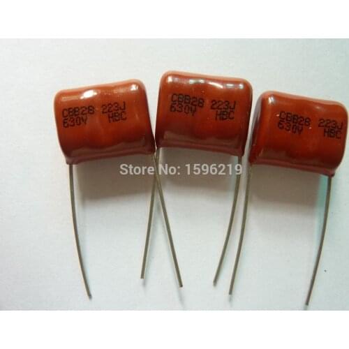 10Pcs CBB 223 630V 223J CBB28 0.022uF 22nF P15 Metallized Polypropylene Film Capacitor