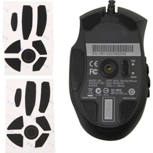 2 Sets 0.6mm Thickness Replacement Mouse Feet Skates for Razer Naga Epic Hex