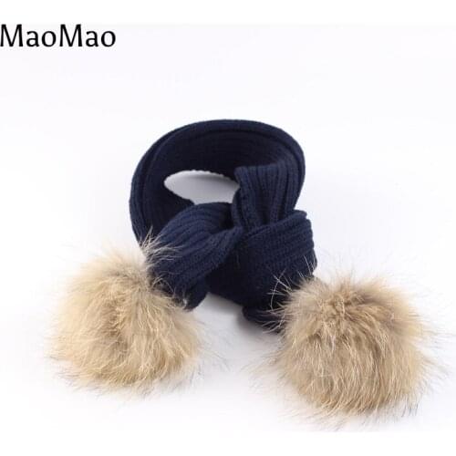 2016 Raccoon New Unisex Wool Scarves for Children Wraps Solid Color Russia Fashion Winter Scarves Boy Girls Foulard WSC003-C-S-N