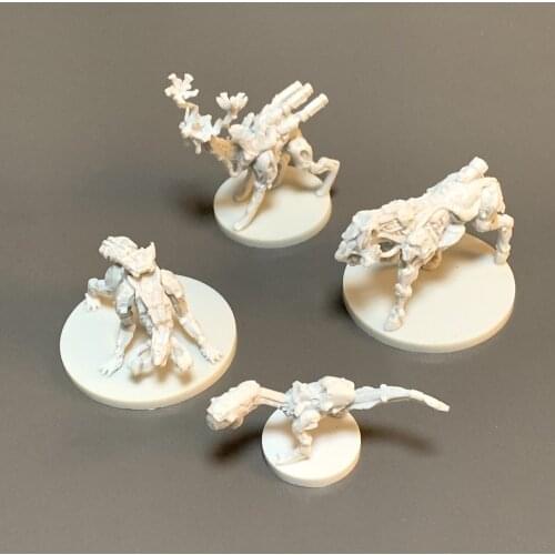 4PCS Horizon Zero Dawn Board Game Strider Watcher Machine Monster Miniature Figures Replacement Models Table-Top Thumbnails Toy