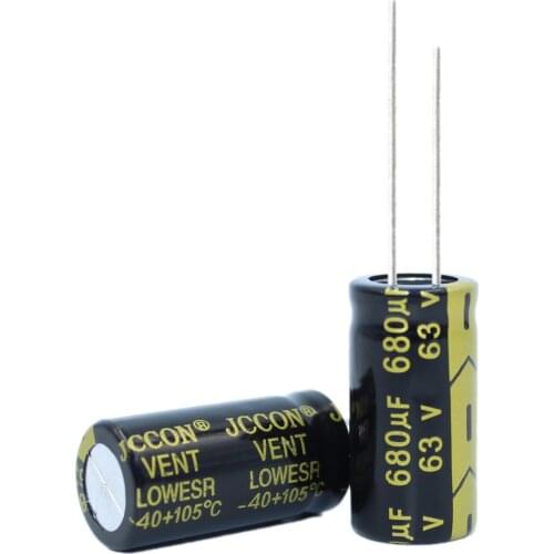 2pcs High frequency low resistance aluminum electrolytic capacitor 63V680UF 680uf63v volume: 13x25