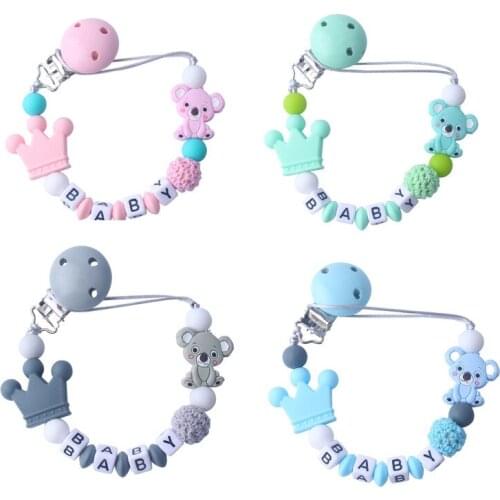 Silicone Pacifier Chain Baby Product New Baby Dummy Pacifier Soother Nipple Chain Clip Buckle Anti-out Holder Anti-Drop Hanger
