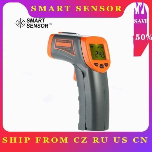 SMART SENSOR Digital Non-contact IR Infrared Termometro Temperature Tester Pyrometer Industrial Infrared Термометр LCD
