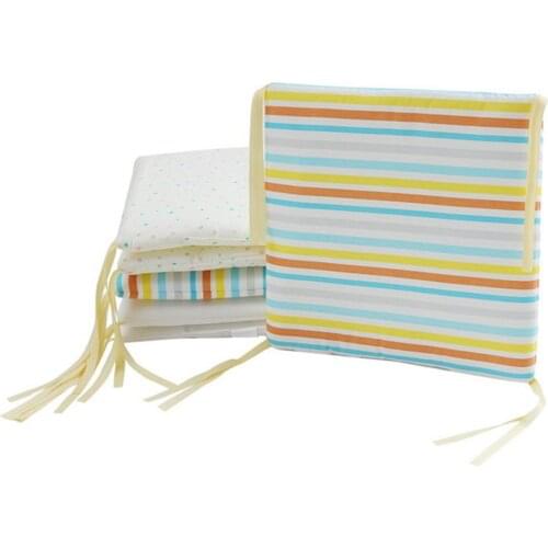6 PCS/Set Baby Bed Bumper 30X30cm Cotton Crib Bedding Bed Bumper Fence Giraffe Pattern Baby Bed Bumper For Baby Room Decor