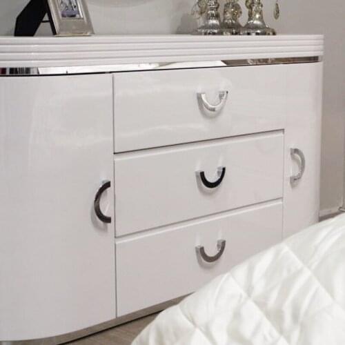 HJY Chrome Semicircle Handle Cupboard Closet Cabinet Door Pull Handles Retro Kitchen Drawer Pulls Door Handles Half Circle Z216