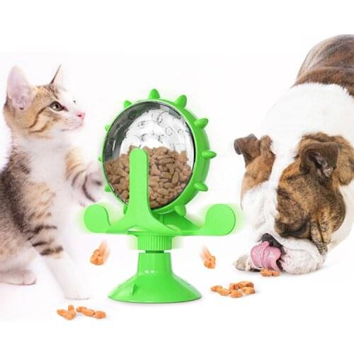 1pc Rotation Treat Leaking Cat Toy Interactive Rotatable Wheel Toy For Cats Kitten Dogs Pet Products Accessories