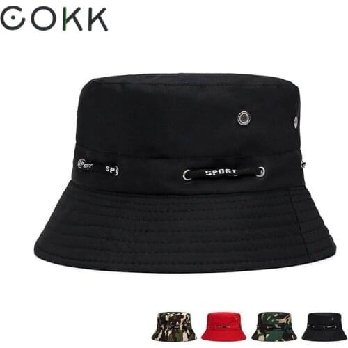 COKK Spring Summer Bucket Hat Men Women Casual Camouflage Fisherman Hat Sunshade Sunscreen Travel Casual Outdoor Hat Cap