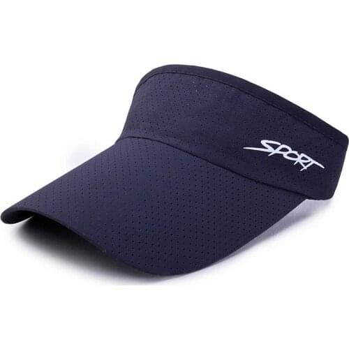 Summer Jogging Golf Sun Visor Cap for Men Women Quick Dry Breathable Eyelet Mesh Sport Running Caps Adjustable Size
