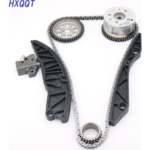 Timing Chain Set Timing Chain Kit + CVVT FOR Hyundai FOR KIA 1.4 1.6i G4FA G4FC CVVT Camshaft Adjusters