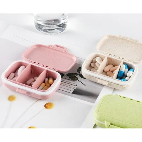 Houder Organizer Container Case Pillendoosje Splitters Reizen Pil doos 3 Grids 7 Dag Mini Wekelijkse Tablet Pil Geneeskunde Box