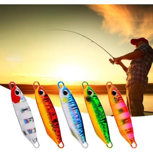 Slow Metal jig Sinking Glow Jig Long Shot Hard Lure Sinking Fall Jig for Angling Falling luminuous Bait Professional Bait