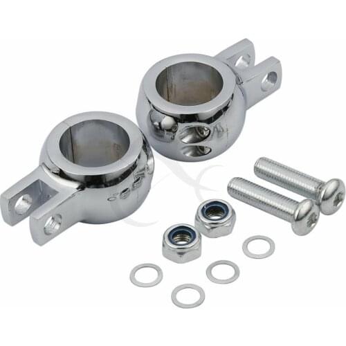 Motorcycle 1.25" Engine Guard Bar Foot Pegs Clamps Mount For Harley Wide Glide Low Rider Street Bob FXDWG