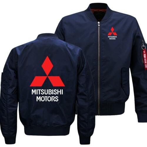 Mens Flying jacket Wintter Warm Slim Fiy Pilot jacket men Mitsubishi Car Logo Sweatshirt HipHop Harajuku Men jacket Male Clothes