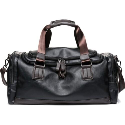 Leather Briefcases Bag Men Travel Handbag Casual Business Shoulder Bags High Quality Vintage PU Leather Mens Satchels
