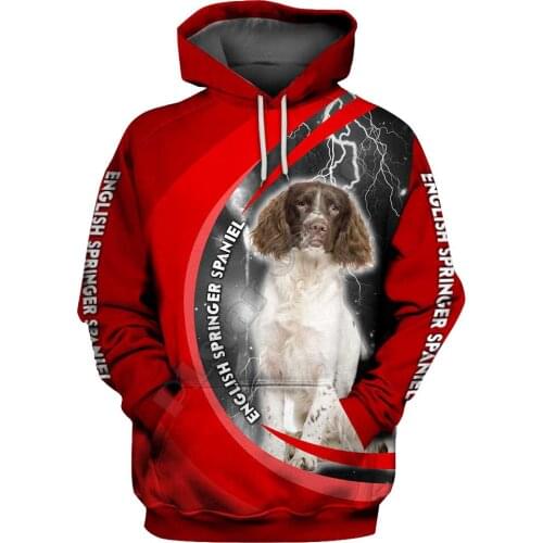 Funny English Springer Spaniel 3D Printed Hoodies Fashion Pullover Men For Women Sweatshirts Sweater Animal Costumes 01