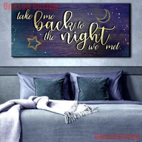 Bedroom wall sticker 5d diamond mosaic sale home 5d diamond embroidery full set goodnight 5d diamond painting full set family