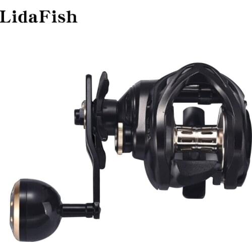 2021 New Left/Right Hand 6.3:1 Wear-resistant Fishing Wheel Metal Spool Max Drag 16kg 9+1 Ball Bearings Baitcasting Reel
