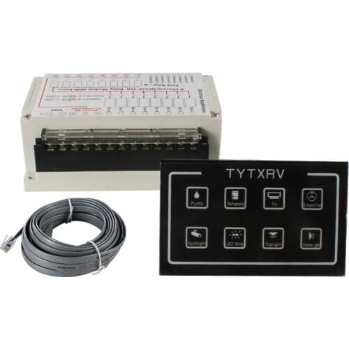Press Control Panel RV Caravan Interior Accessories 12V Camper Motorhome Power Control System Box Without Bluetooth