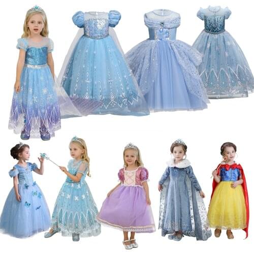Baby Girl Dress Tutu Birthday Party Costume for Girls Princess Dress Sequined Tulle Gown Kids Cosplay Carnival Children Clothing