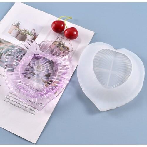 DIY Crystal Epoxy Resin Silicone Mold Leaf Plate Fruit Snack Storage Fruit Dish Silicone Mold For Resin