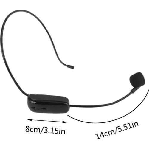Handheld Uhf Wireless Microphone Professional Head-Wear Mic Voice Amplifier for Loundspeaker Speech Teaching Tour Guide