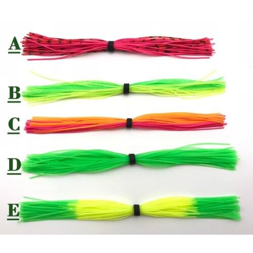 Fishing Bait DIY material Banded Silicone Skirt Fishing Tackle Craft, Spinner bait Rubber Jigs Buzzbait replacement part