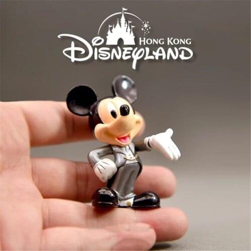 Disney Mickey Mouse silver 7cm Action Figures Doll Toys model kids room Decoration for children gift
