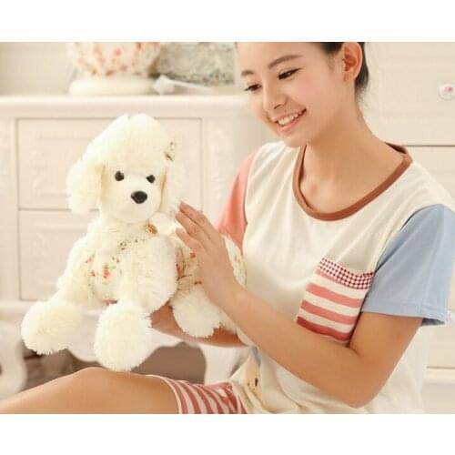 Cute plush poodle dog toy lying skirt dog pillow doll about 50cm 2686