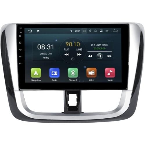 Android 8.0 System 4G RAM Car DVD GPS Navigation System Media Player Stereo Audio Video for Toyota Yaris Vios 2017