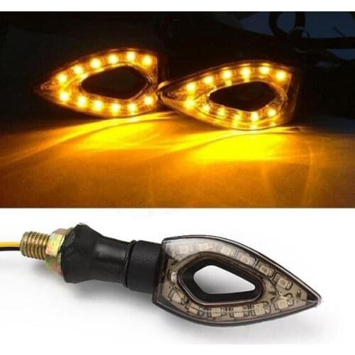 2Pcs Universal Moto Motorcycle Modified Turn Signals Lights Waterproof LED LightsDirection Lamp Decorative For Honda Scooter