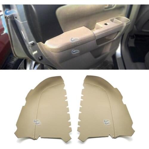 Interior Parts Beige For Honda Pilot 2009 2010 2011 2012 2013 2pcs Microfiber Leather Front Door Panels Armrest Covers Trim