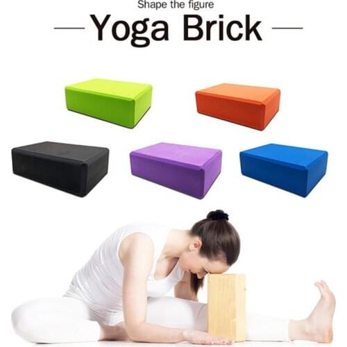 1 PC EVA Yoga Block Brick 120g Sports Exercise Gym Foam Workout Stretching Aid Body Shaping Training Fitness Tool Random Color