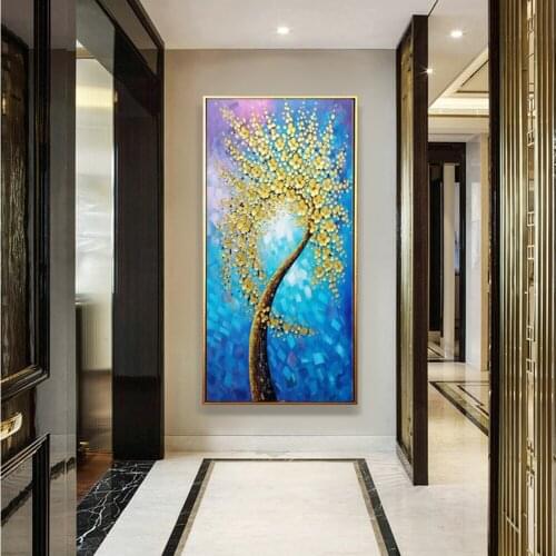 100% Hand painted oil painting Home Decoration high Quality modern canvas knife painting flower pictures art DM1901811