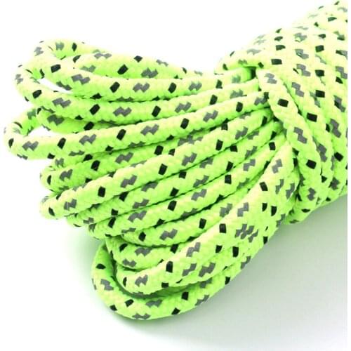 2.5mm(D) 5M/10M/20M/50M(L) Green Reflective Guy Line Cord Outdoor Camping Canopy Tent Paracord Rope