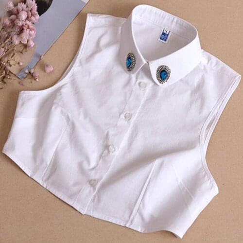 2018 new shirt female wild sweater decoration All Matching Detachable sweater saving collar Women Clothes false Shirt Collars