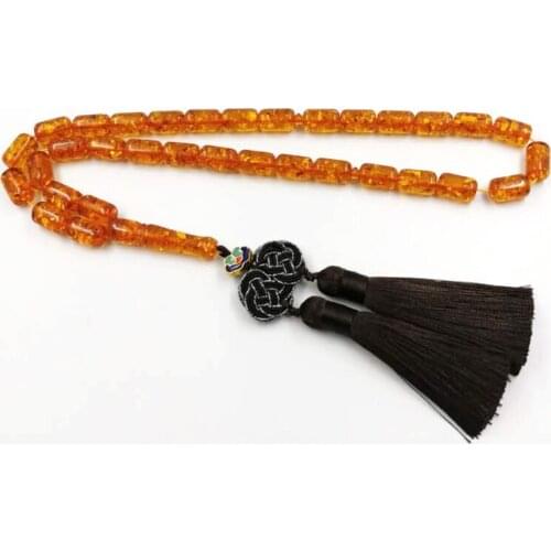 2020 Tasbih ambers color misbaha 33 45 66 99Beads Turkey Resin Muslim rosary handmade tassel Islam Fashion Saudi arabic bracelet