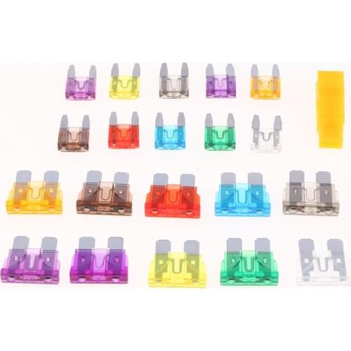 220pcs Mixed Standard Car Auto Fuse Assortment Kit Box 2A-35A Amp