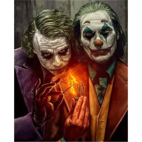 New Arrivals 5D DIY Full Round Diamond Painting "Joker " Cross Stitch 3D Embroidery Rhinestone Mosaic Home Decor Gift Y369