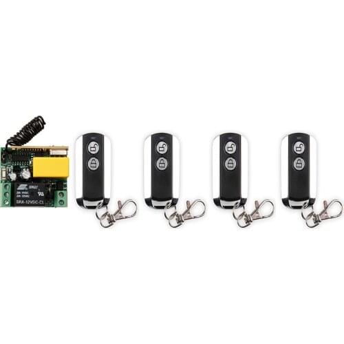 AC220V 1CH 10A Wireless Remote Control Switch System Receiver&2 Keys metal waterproof Remote/lamp/ window/Garage Doors shutters