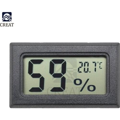 Mini LCD Digital Temperature Humidity Meter 10%-99%RH -50℃ -60℃ Gauge Thermometer Hygrometer for Greenhouse/Household