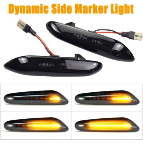 For BMW E60 E90 E91 E81 E83 E88 E92 E82 E46 Dynamic Repeater Side Marker Mirror Indicator Blinker Flowing LED Turn Signal Light