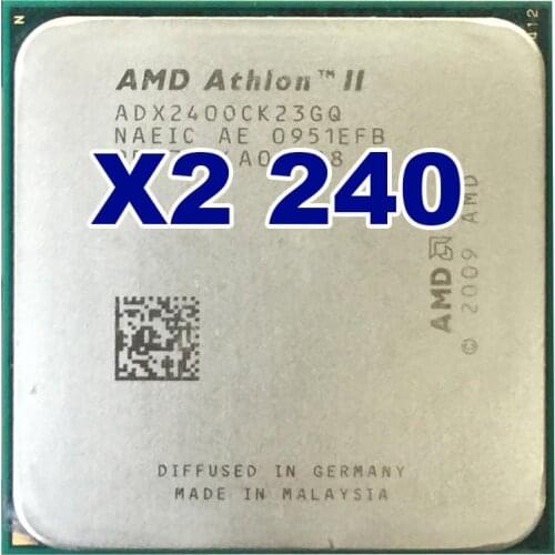 Original AMD CPU Athlon II X2 240 CPU 2.8GHz Socket AM3 AM2+ Processor 65W 4000MHZ Pib Dual-Core